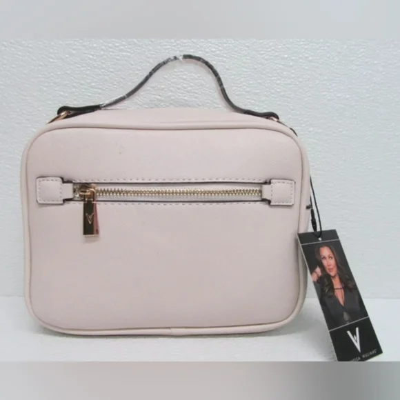 Vanessa Williams Lush Saffiano Leather Crossbody Camera Bag Off White NWT $99 - Picture 3 of 9